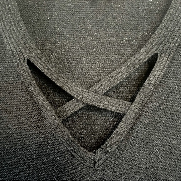 FREE PEOPLE High-Low Sweater Dress or Long Top in Black - Picture 2 of 10